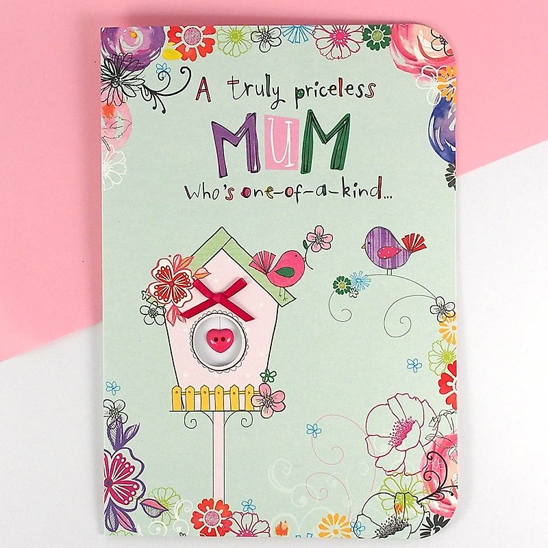 ママは愛で満たされ、母の日カード[]祝福を提供されています - カード・はがき - 紙 グリーン