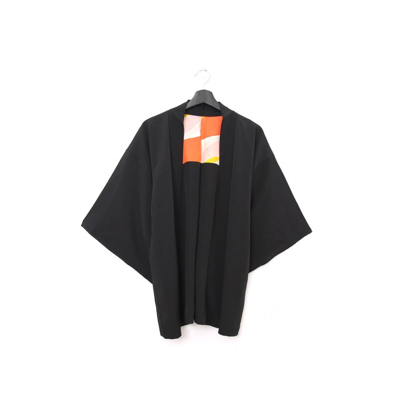 Back to Green-日本帶回羽織 金蔥刺繡 磚花 /vintage kimono - 女大衣/外套 - 絲．絹 