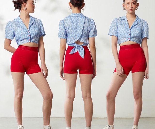 APRILPOOLDAY HAWAII CROP SHIRT【M】 HAWAII CROP SHIRT