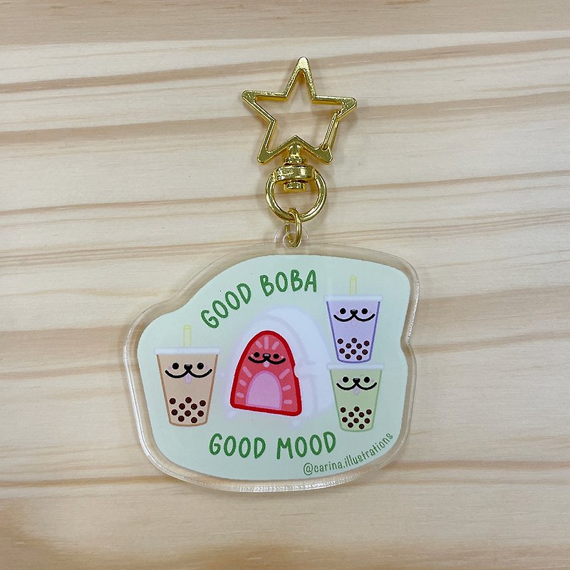 Good Boba Good Mood Keychain - Keychains - Acrylic 