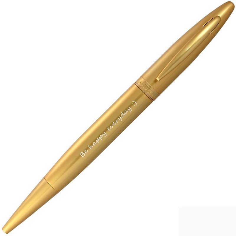 ARTEX life series life introduction neutral ball pen Be happy everyday:) - ไส้ปากกาโรลเลอร์บอล - ทองแดงทองเหลือง สีทอง