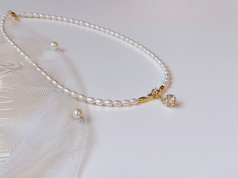 Shimmer Pearl Series | Breath-holding Two-Wear Necklace - Necklaces - Pearl White