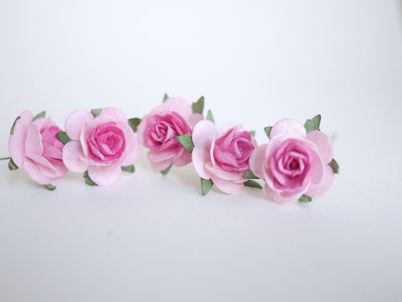 Paper flowers, DIY supplies, gift, 50 pieces size 2.5 cm., pink-magenta color. - Other - Paper Pink