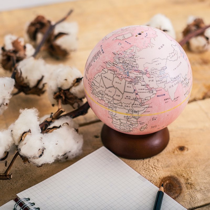 SkyGlobe 5 inch new antique wooden seat music bell globe (Chinese version)-sky / 3 colors in total - ของวางตกแต่ง - โลหะ สึชมพู