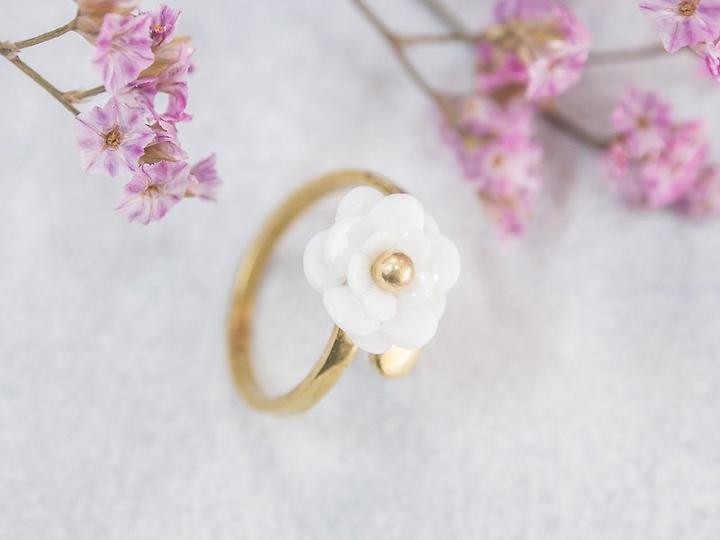 แหวนดอกพลัม ~ size Mini - แหวนทั่วไป - ดินเผา 