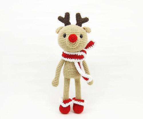 Funmay 紅鼻子麋鹿-擺飾-玩偶-聖誕節