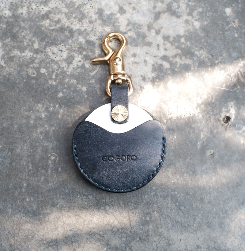 Gogoro/gogoro2 key holster key holder / Pueblo matte series dark blue - ที่ห้อยกุญแจ - หนังแท้ สีน้ำเงิน
