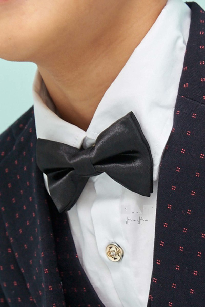 (rental only) HAO.HAO kids black satin bow tie - Other - Other Materials Black