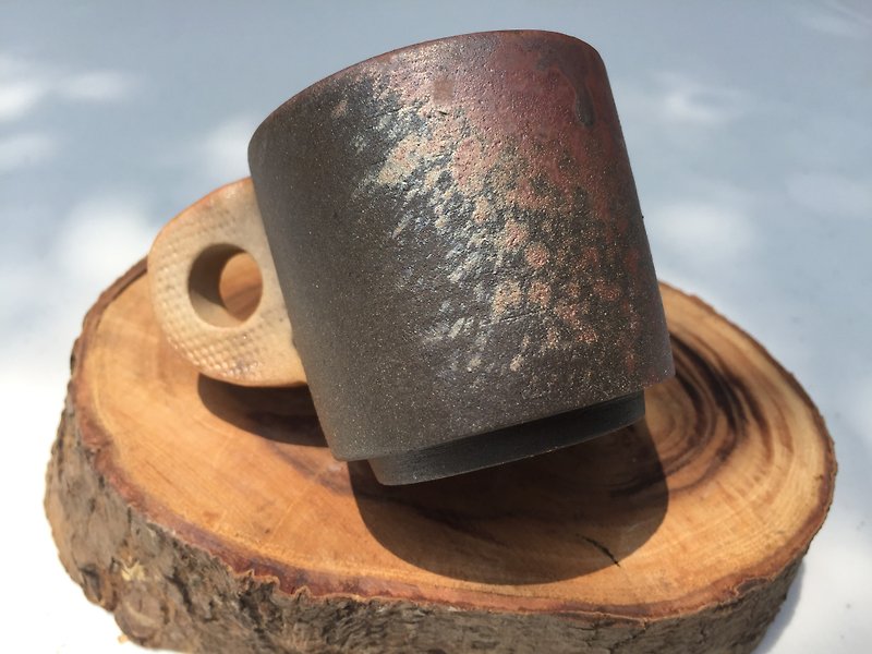 Handmade firewood _ small coffee cup - เครื่องทำกาแฟ - ดินเผา 