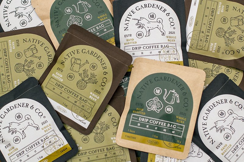 Native Gardener & Co. | Drip Coffee Bag - Single Pack - กาแฟ - วัสดุอื่นๆ สีเขียว