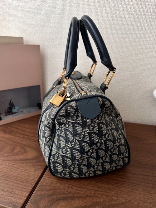 美品 クリスチャンディオール ミニ ボストンバッグ トロッター キャンバス Christian Dior ディオール トロッター柄 キャンバス ミニ
