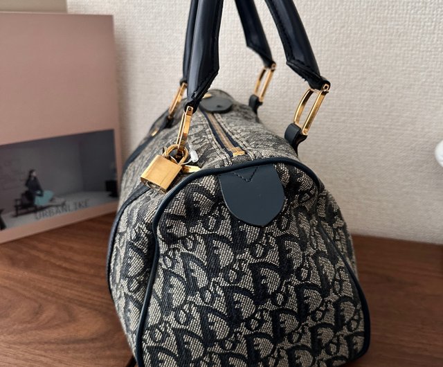 【美品】ChristianDior ミニボストンバッグ　キャンバス　トロッター Christian Dior ミニボストン トロッター ミニ ハンドバッグ