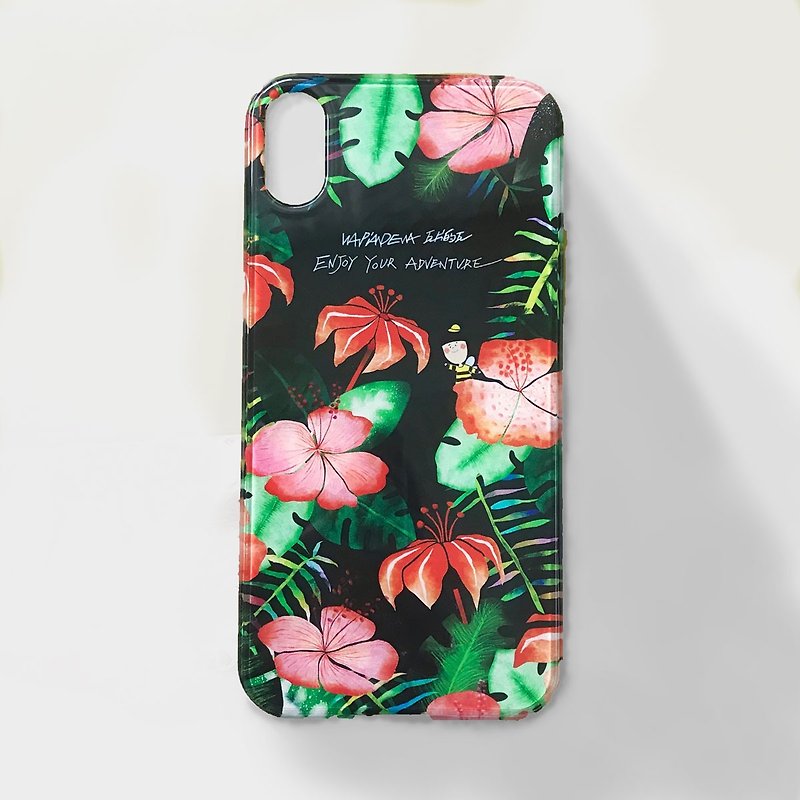 Adventure Flower Phone Case - เคส/ซองมือถือ - พลาสติก สีเขียว