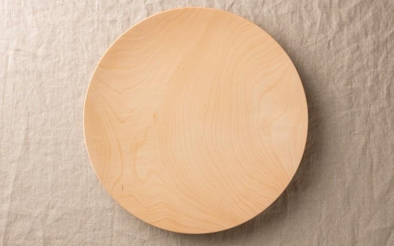 No.17 horse chestnut dish 24cm - Small Plates & Saucers - Wood Khaki
