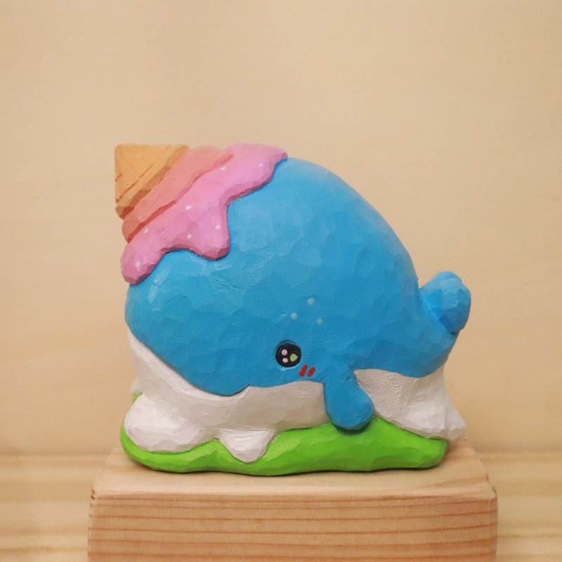 Narwhale,ice cream - Items for Display - Wood 