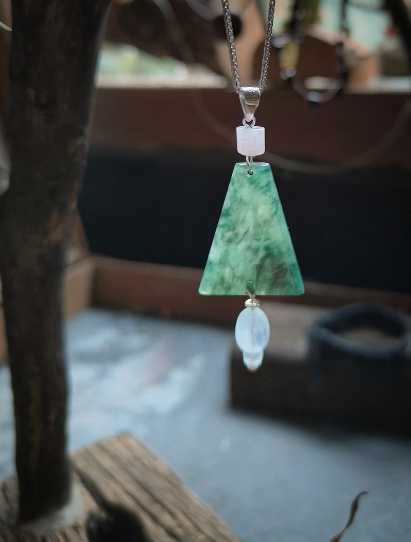 Design Burmese green Wushi brand aquamarine orb pendant - สร้อยข้อมือ - เครื่องเพชรพลอย สีเขียว