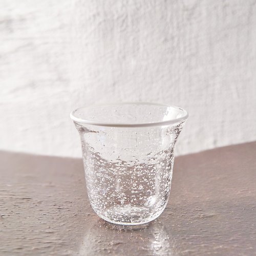 3,co 當代瓷器 【3,co】手工氣泡感玻璃杯(小) - 白邊