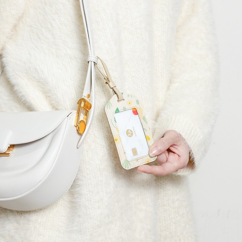 Lightweight leather luggage tag-Milk Tea Garden - ป้ายสัมภาระ - วัสดุอื่นๆ 