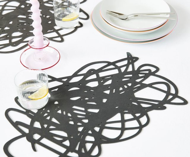 MoMA スクラッチ プレースマット&コースター セット アメリカの MoMA シリコン プレースマット コースター 落書き