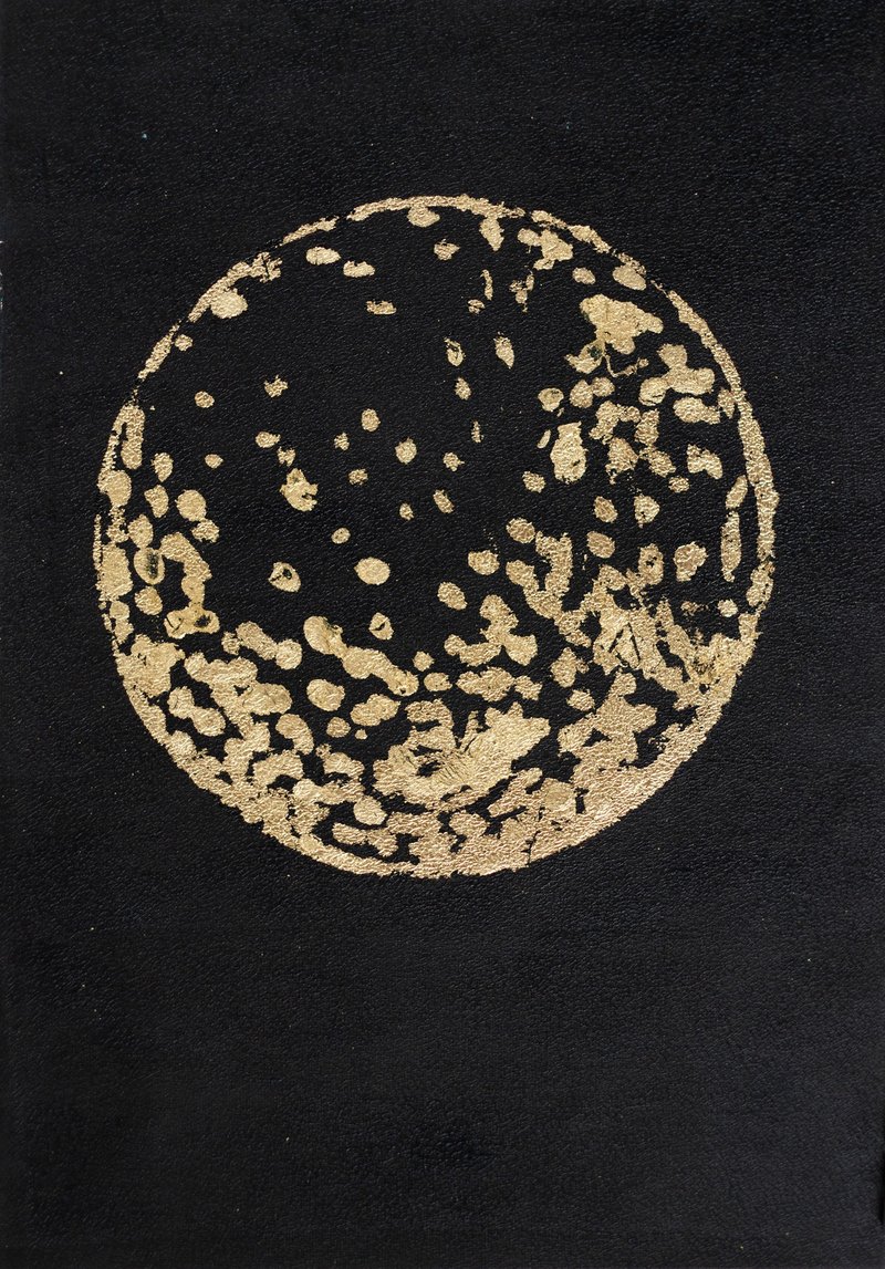 Planet Painting Mars Universe Original Art Space Night Wall Art Black hole Gold - 海報/掛畫/掛布 - 其他材質 黑色