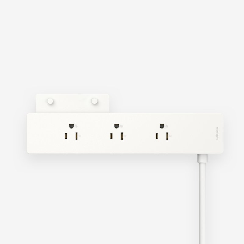 Unipapa organized extension cord white (with wall sticker back buckle set) 2.8m - Other - Plastic White