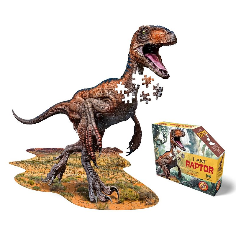 I AM Jigsaw, I am Velociraptor, 100 series | Extremely realistic animals - Puzzles - Paper 