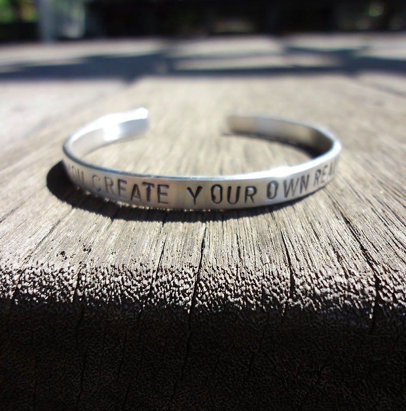 Belief Sterling Silver Bracelet-Customized Typewriting - Bracelets - Other Metals Silver