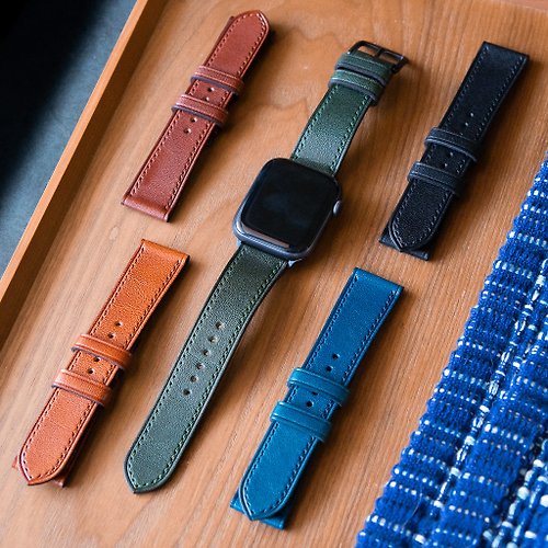 二艸工藝 apple watch 錶帶 錶帶訂製 手工錶帶 Italy hand dyed 皮革系列