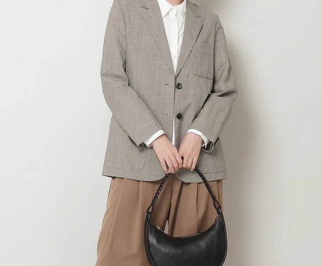 盈月 ラウンドムーン 2WAYハンドバッグ - カーボンブラック - ショップ