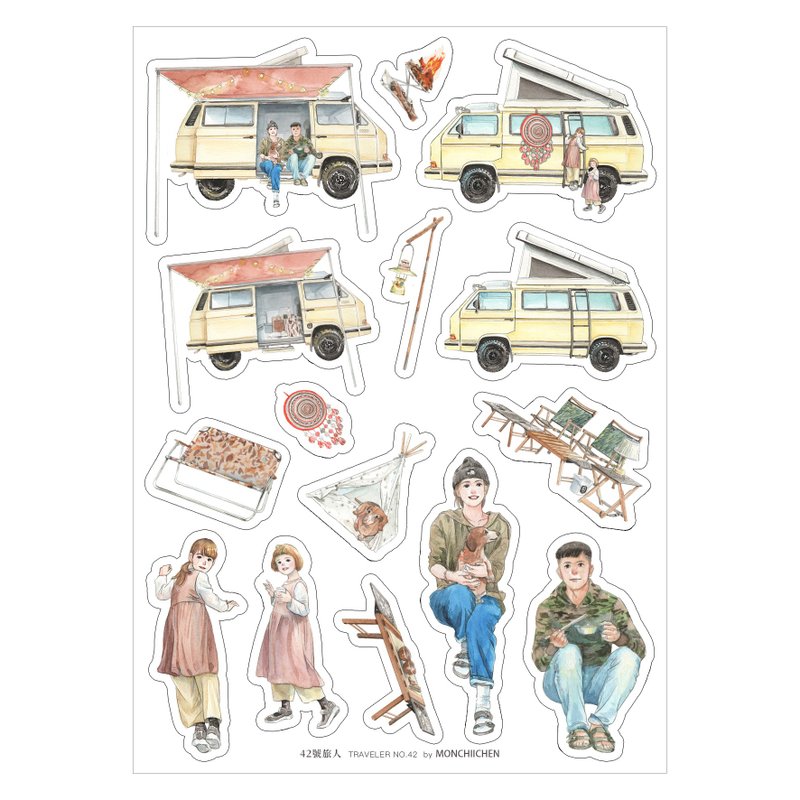 42號旅人 貼紙 / TRAVELER NO.42 stickers - 貼紙 - 紙 