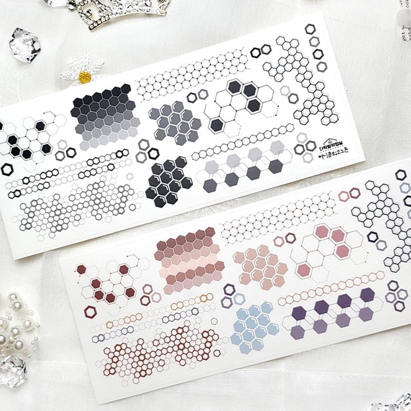:Honey Combo (color/black): Matte Transparent sticker - 貼紙 - 其他材質 