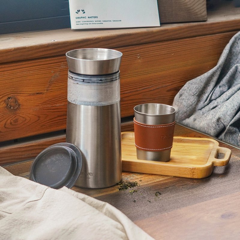 Driver 鋼丹泡茶壺個人隨身組 - 茶壺/茶杯/茶具 - 不鏽鋼 銀色