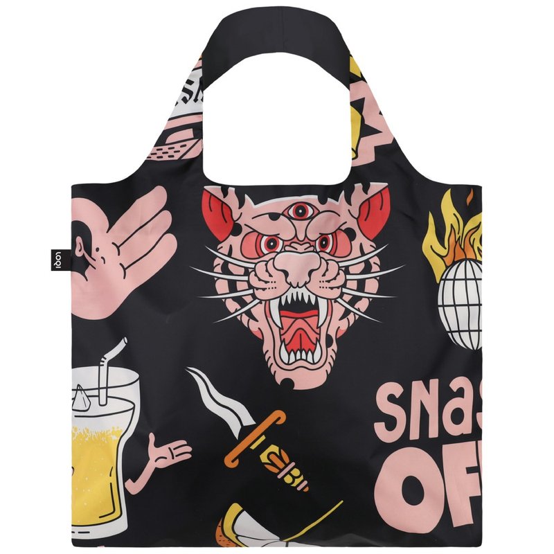 LOQI 環保材質購物袋-SNASK黑(無扣帶、無暗袋) - 其他 - 環保材質 黑色