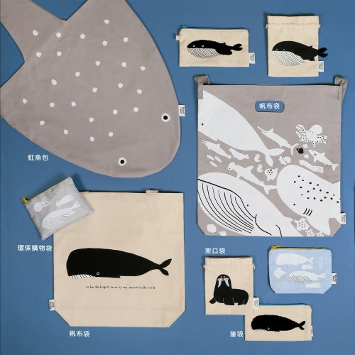 Jeantopia | 知音文創設計館 【海洋生物 環保購物袋】 折疊購物袋 2655401 | 來趣遊大海