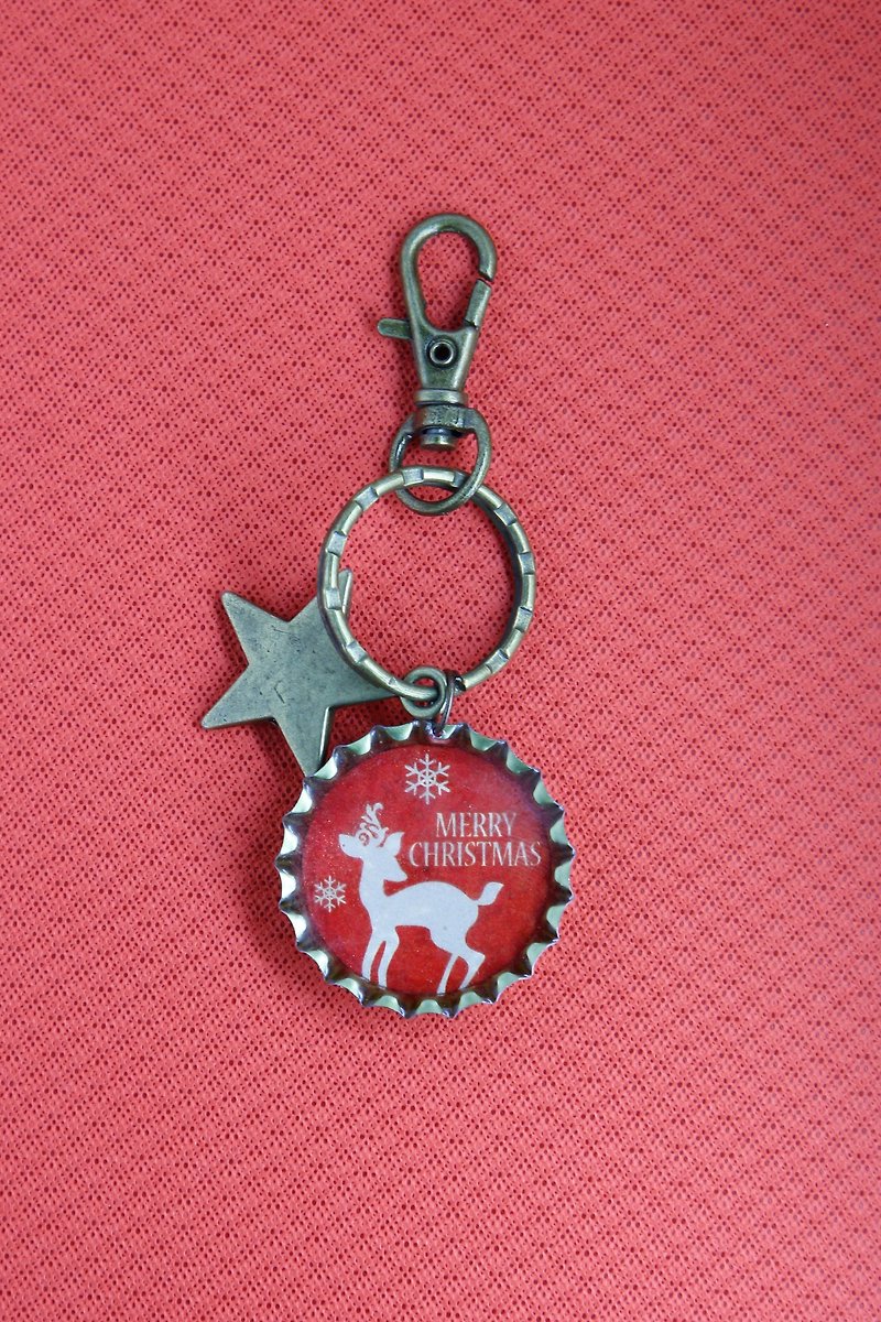 Christmas Limited Edition - Bottle Cap Keyring - Keychains - Other Metals Khaki