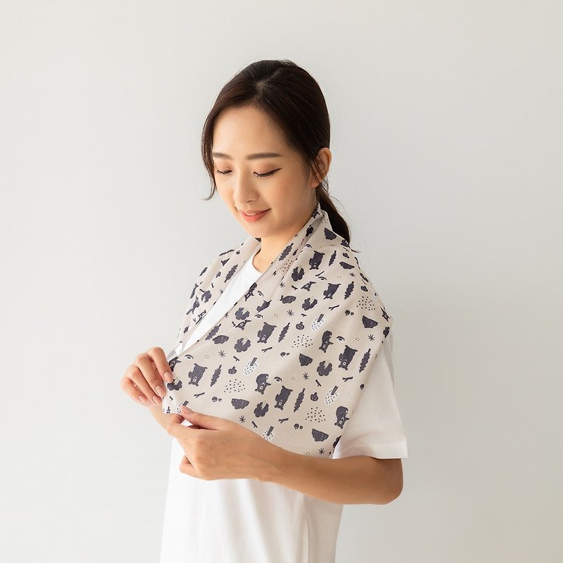 Beirouwan’s Goods Cool Towel-Taiwan Black Bear Cool Towel - Towels - Polyester Khaki