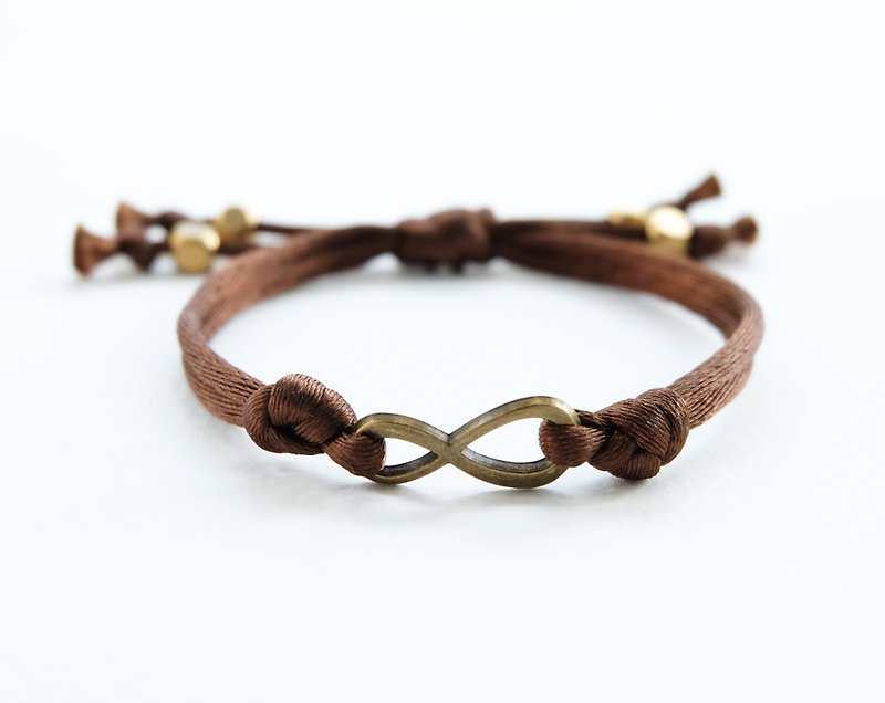 Brown infinity knot - 手鍊/手環 - 紙 咖啡色