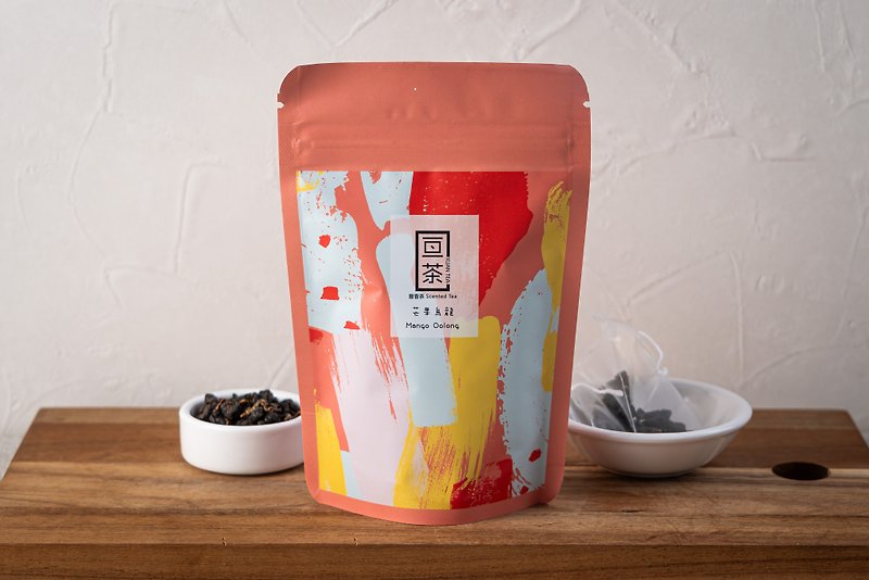 【Mango Oolong Tea Bags】Fruit scented original leaf three-dimensional tea bags 5 packs|Gencha - ชา - อาหารสด สีส้ม