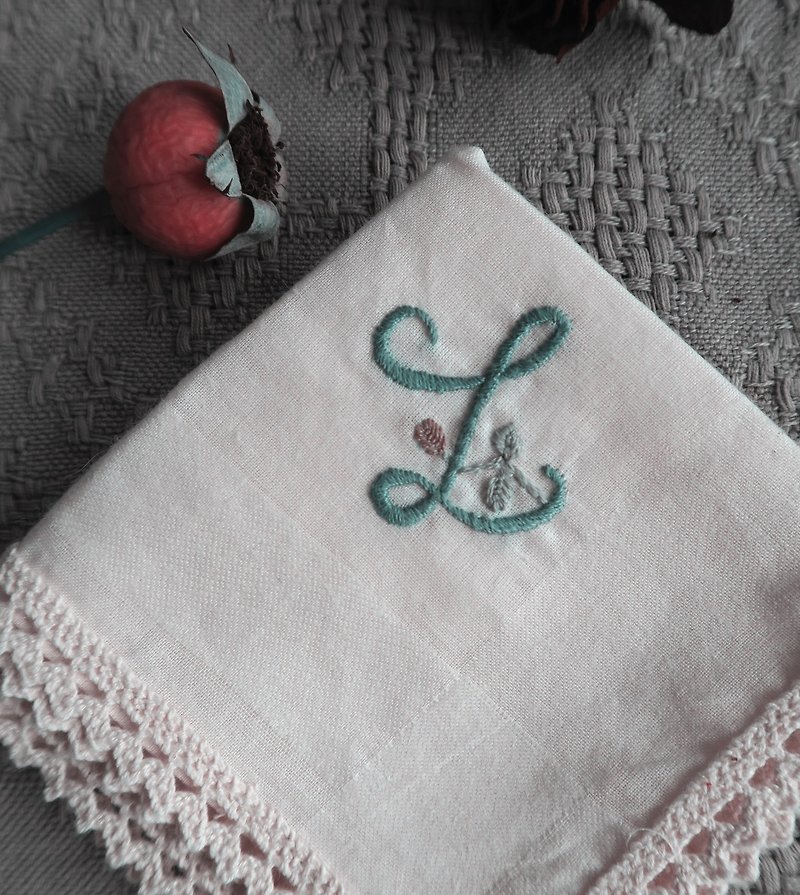 Custom embroidery English alphabet handkerchief material package - Knitting, Embroidery, Felted Wool & Sewing - Cotton & Hemp 