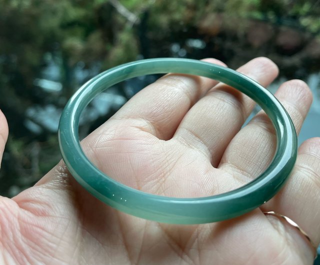 ☆高品質☆【ブレスレット】天然ブルー本翡翠 (約10mm) | すべて