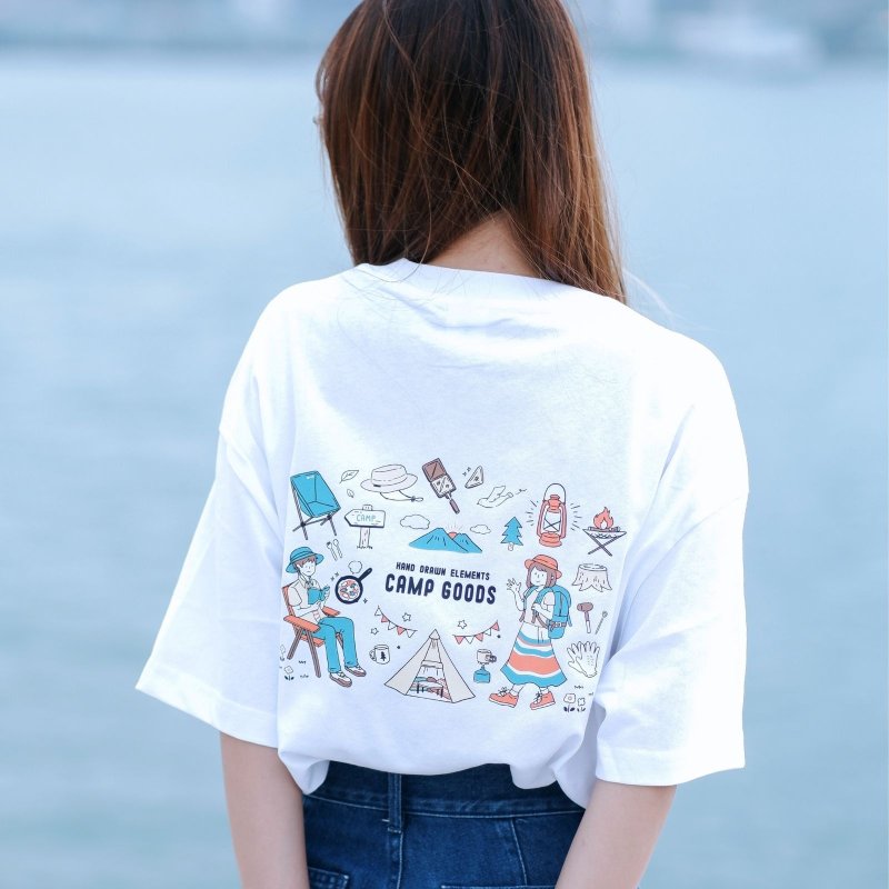 【CREEPS】Camp Goods 寬鬆重磅印花T恤 210g - 男 T 恤 - 棉．麻 多色
