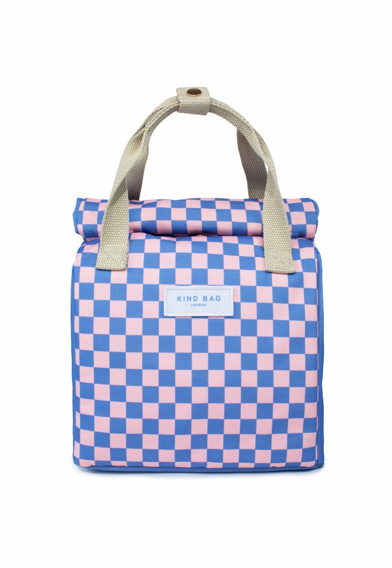 British Kind Bag-Eco-friendly Lunch Bag-Checkerboard Purple - Handbags & Totes - Other Materials Multicolor