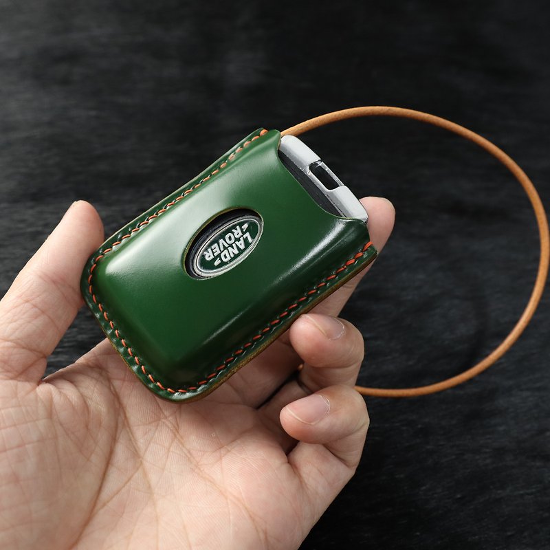 Landrover Wasteland Road China Off-Road Road China Land Rover Jaguar Jaguar Handmade Cordovan Leather Car Key Cover - Keychains - Genuine Leather Multicolor