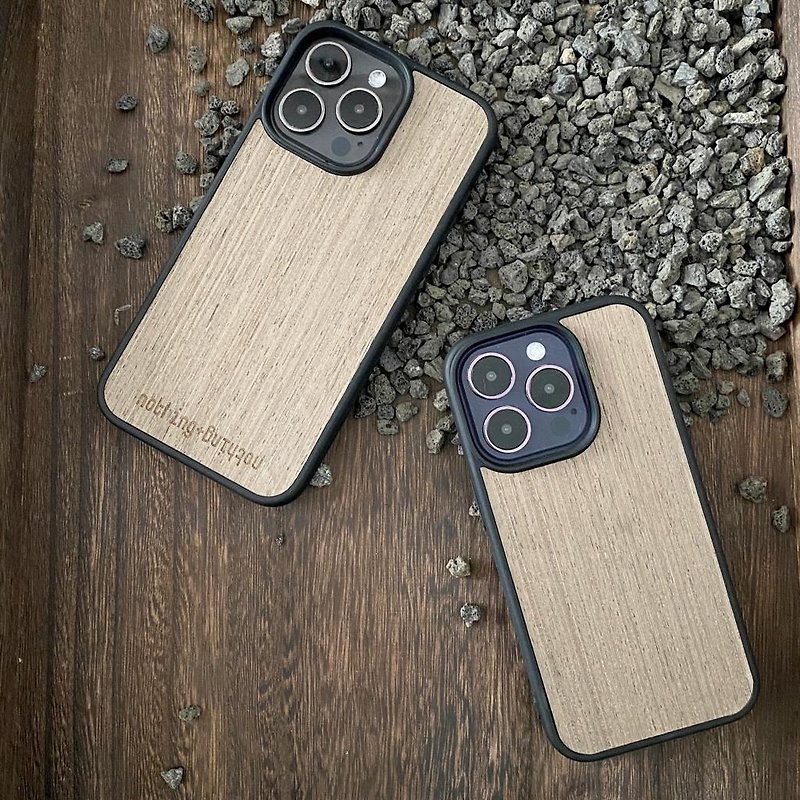 iPhone 14/ iPhone 14 Plus/ iPhone 14 Pro/ iPhone 14 Pro Max - Phone Stands & Dust Plugs - Wood Gray