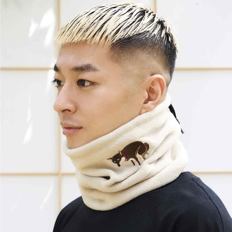 【PEGION】SHIBA-INU POOPING NECK WARMER - GOMASHIBA - Other - Other Materials Brown