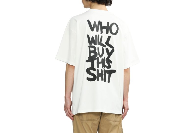 WHO WILL BUY THIS SHIT 短袖T恤 - 白色 - 帽T/大學T - 棉．麻 白色