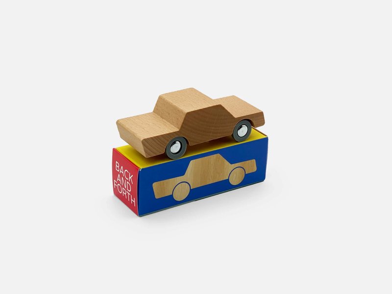 Waytoplay - Vintage Wooden Toy Car - Primary Color - บอร์ดเกม - ไม้ 