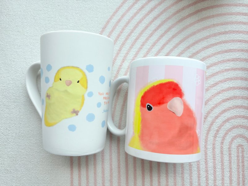 和尚鸚鵡 愛情鳥 杯杯 歡迎訂製你家鳥寶 - 杯子 - 陶 