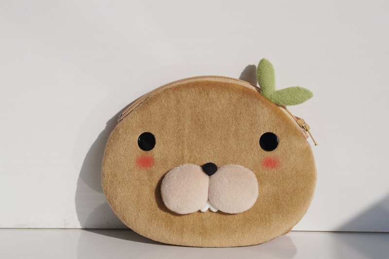 Bucute馬林鼠新年布紅包袋/招財/限量/100%手工 - 紅包袋/春聯 - 其他人造纖維 咖啡色