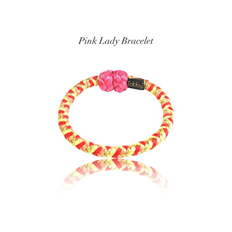 KUMIHIMO BRACELET -Pink Lady | Magnetic Japanese Kumihimo Bracelet - Bracelets - Other Materials Pink